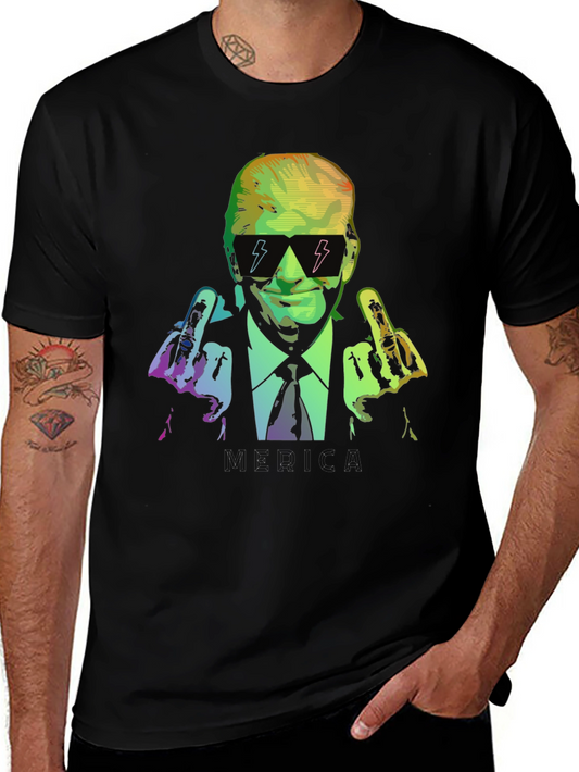Trump Middle Finger Graphic T-Shirt