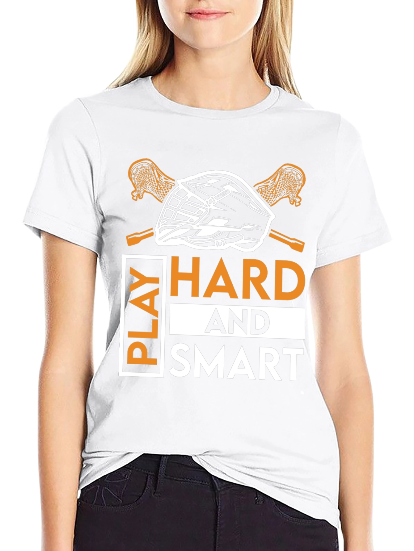 Play Hard and Smart Lacrosse T-Shirt