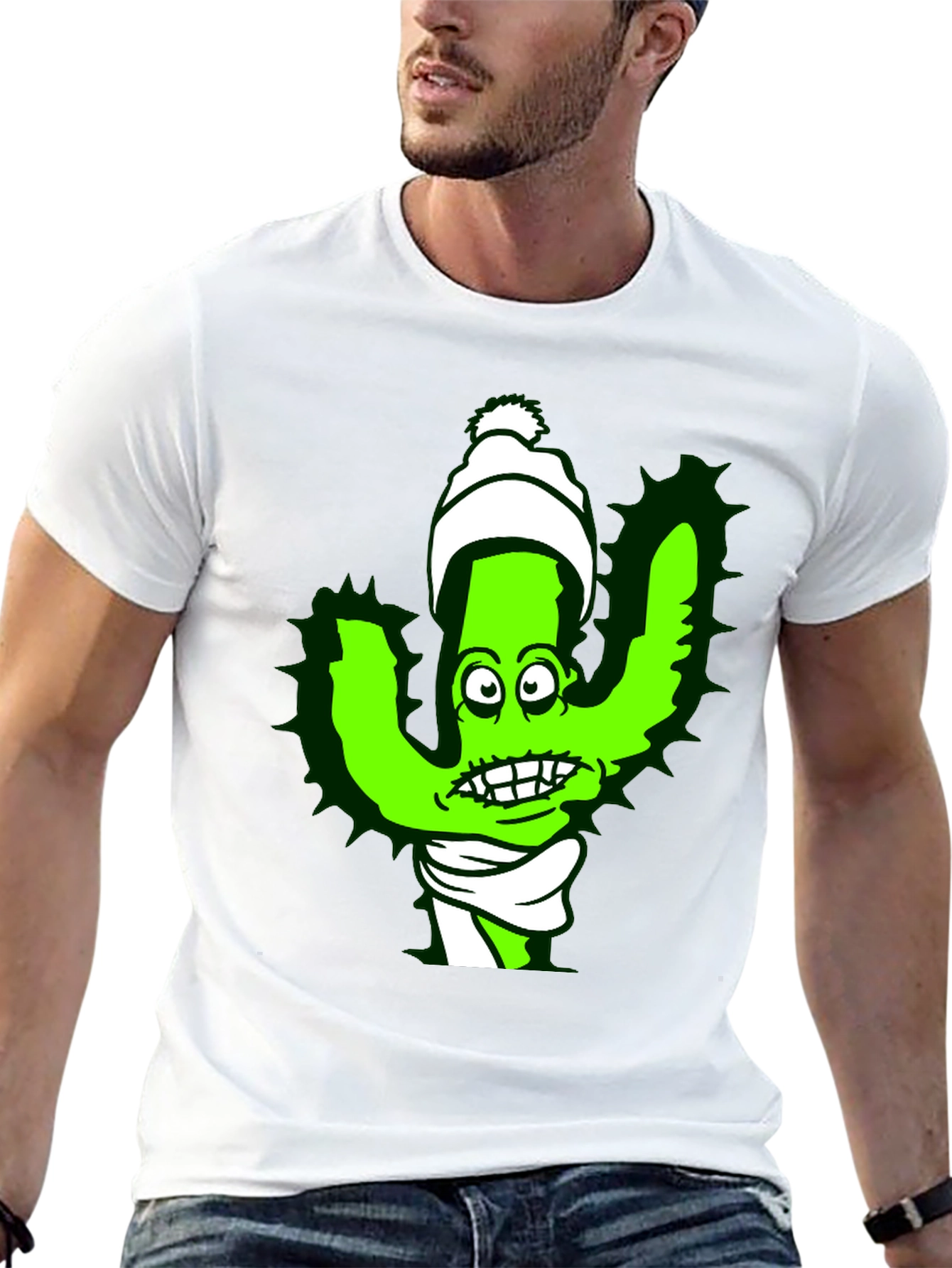Holiday Cactus Cartoon T-Shirt