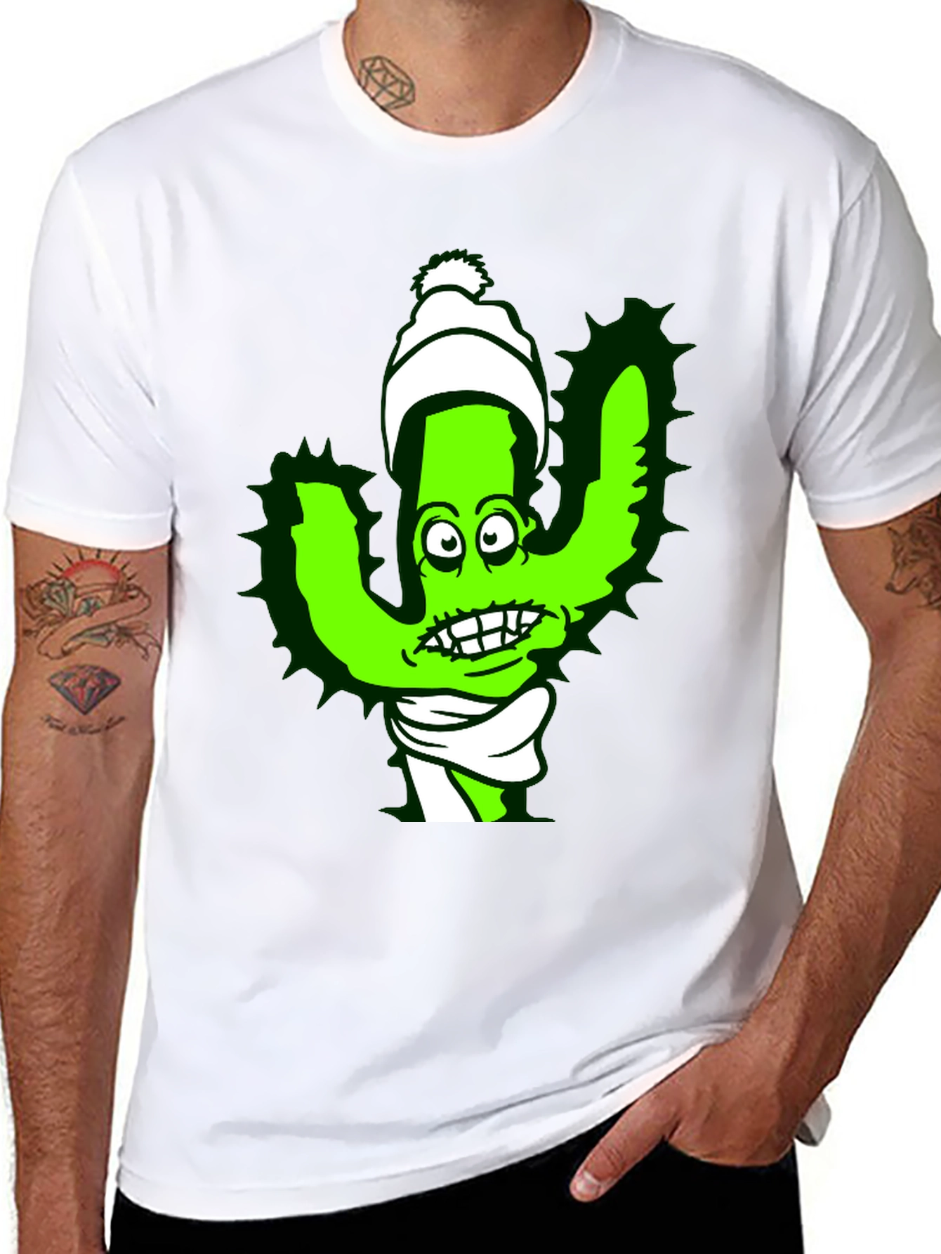 Holiday Cactus Cartoon T-Shirt