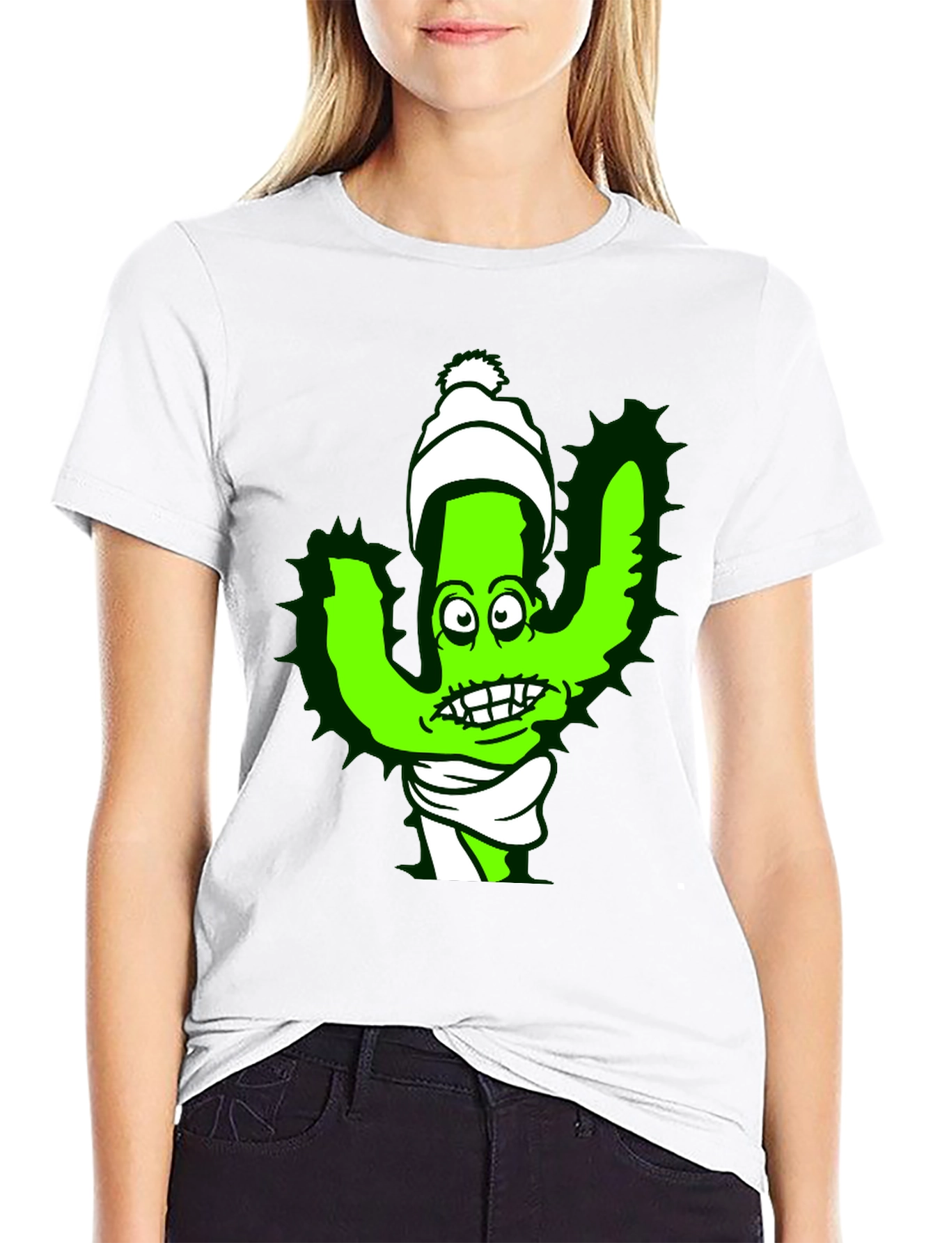 Holiday Cactus Cartoon T-Shirt