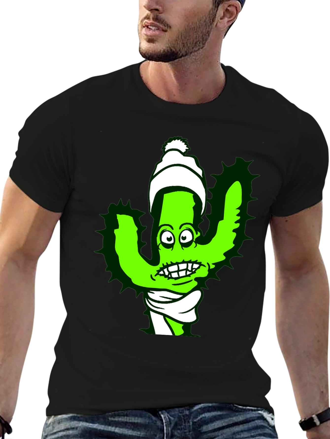Holiday Cactus Cartoon T-Shirt