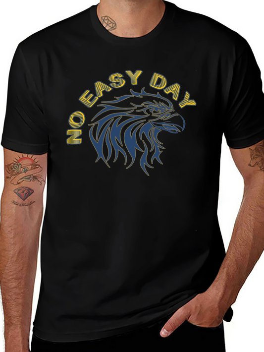 No Easy Day Eagle Graphic Tee - Premium Comfort