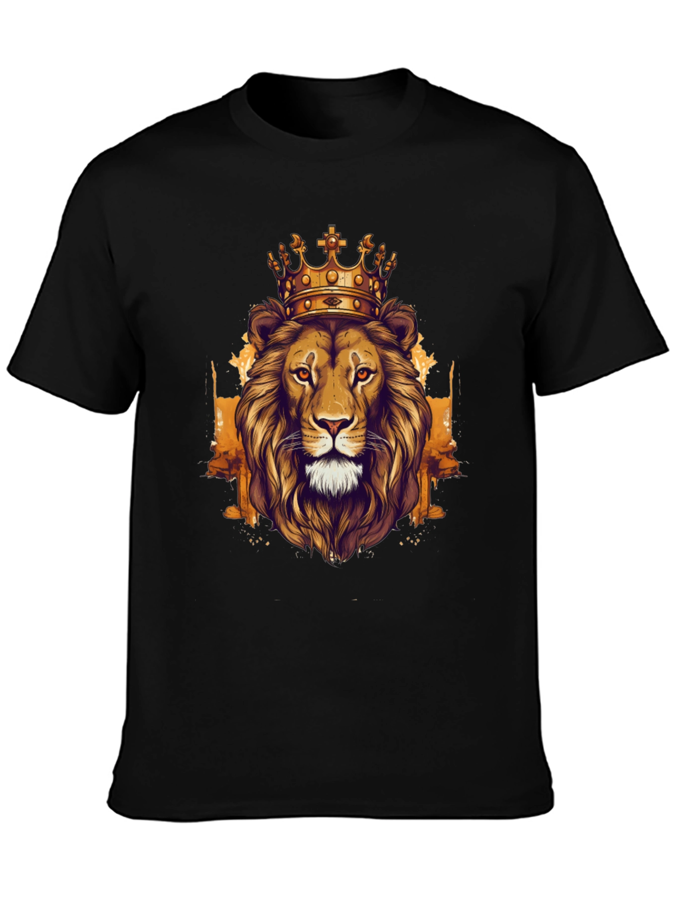 King Lion Graphic Tee - Black Cotton T-Shirt