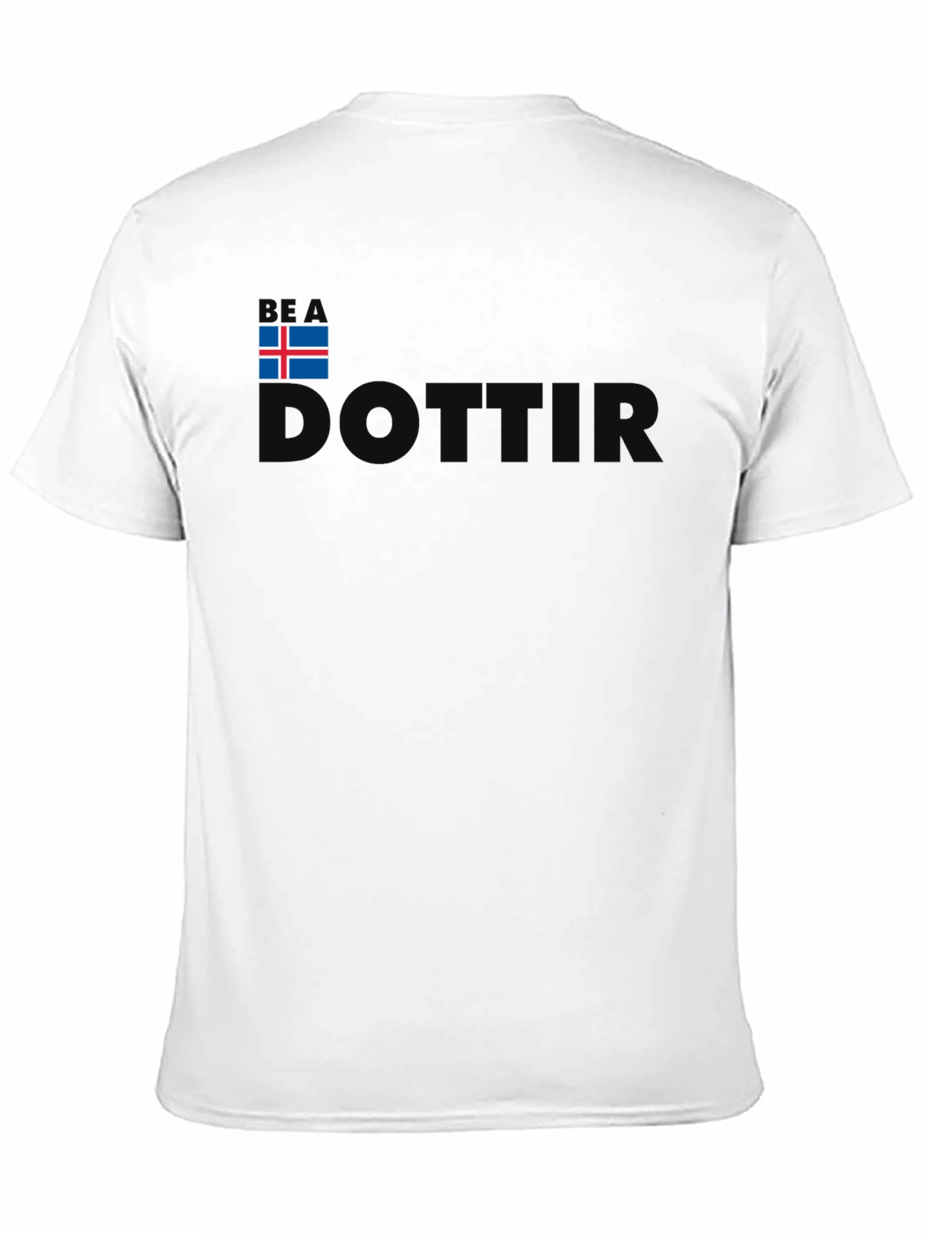 Iceland Flag Dottir Black T-Shirt