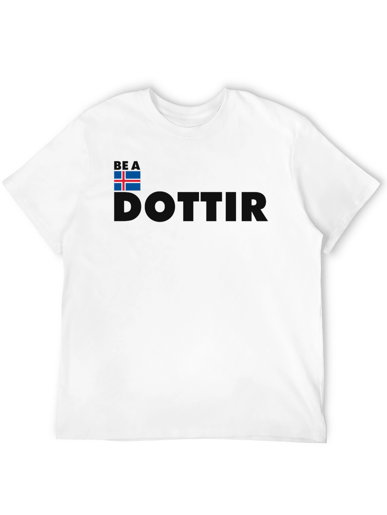 Iceland Flag Dottir Black T-Shirt