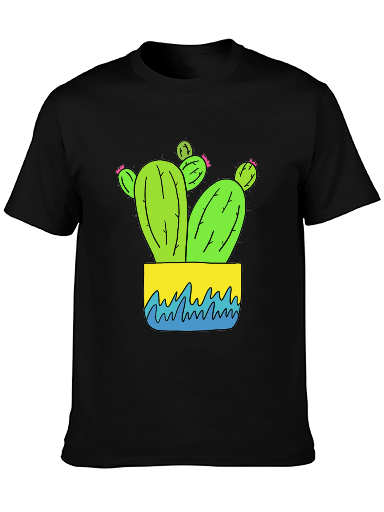 Cactus Graphic Tee - Black