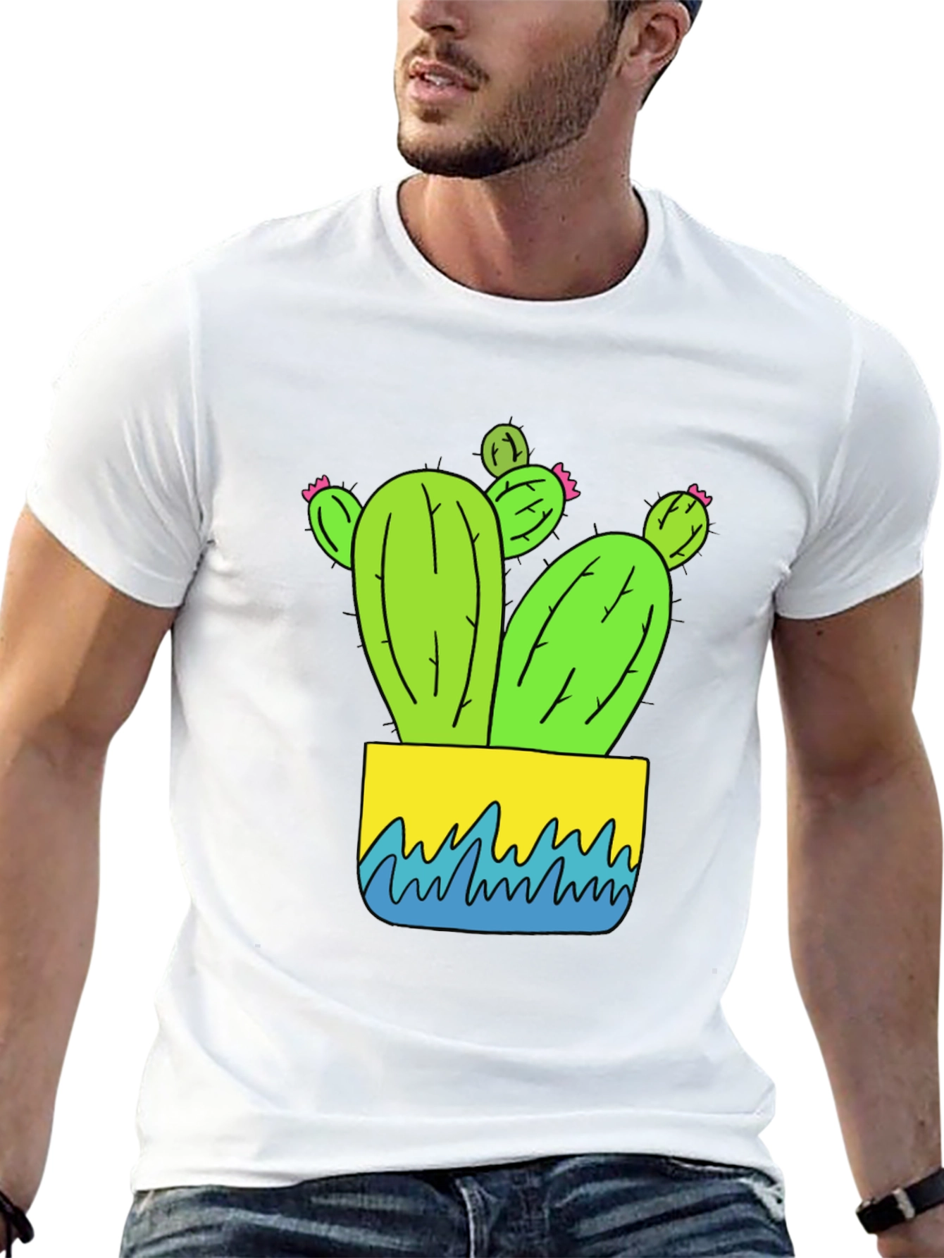 Cactus Graphic Tee - Black
