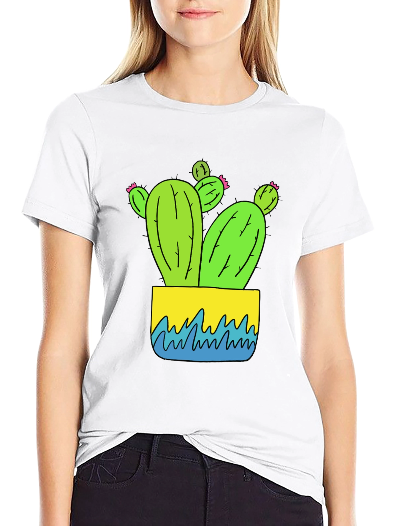 Cactus Graphic Tee - Black