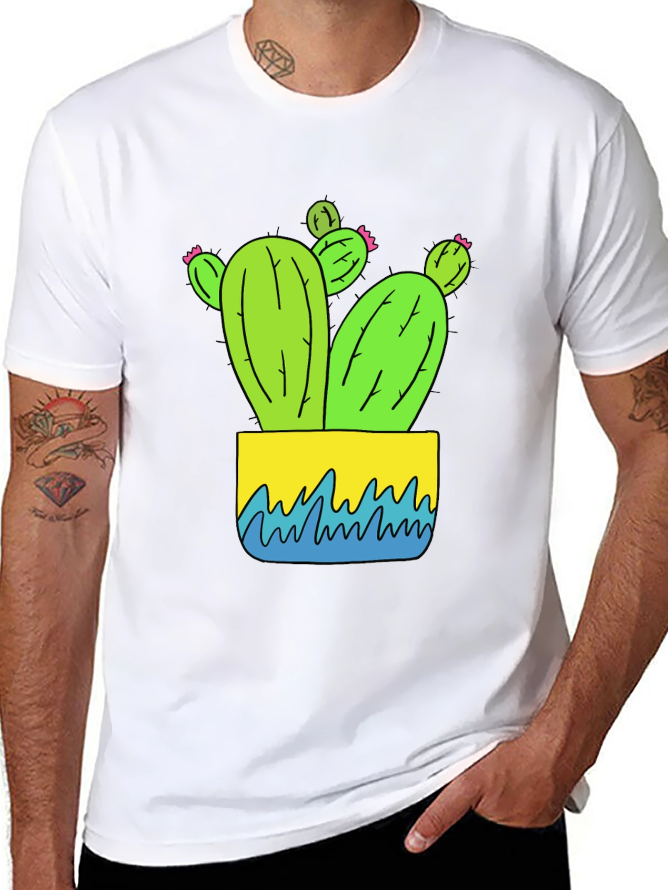 Cactus Graphic Tee - Black