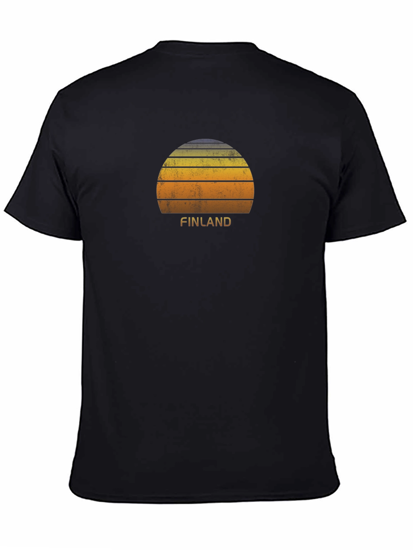 Finland Sunset Graphic Tee - Black Unisex T-Shirt