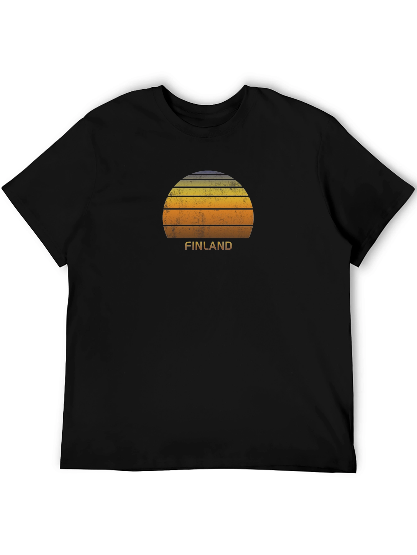 Finland Sunset Graphic Tee - Black Unisex T-Shirt