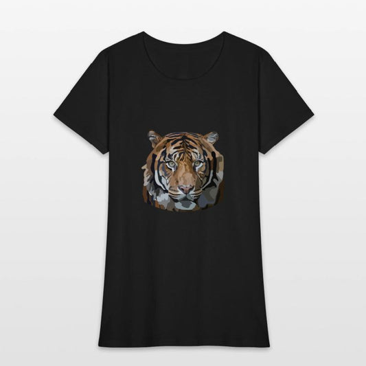 African Tiger Portrait Hand Drawn Art