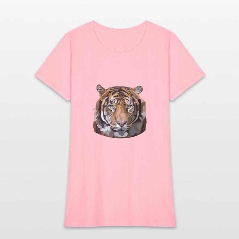 African Tiger Portrait Hand Drawn Art