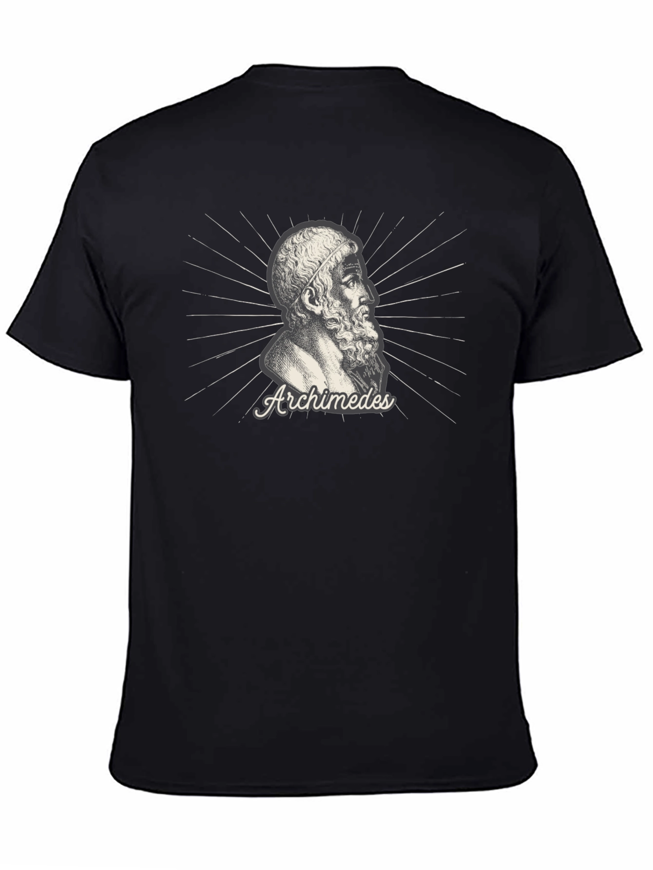 Archimedes Graphic T-Shirt - Black Cotton Tee