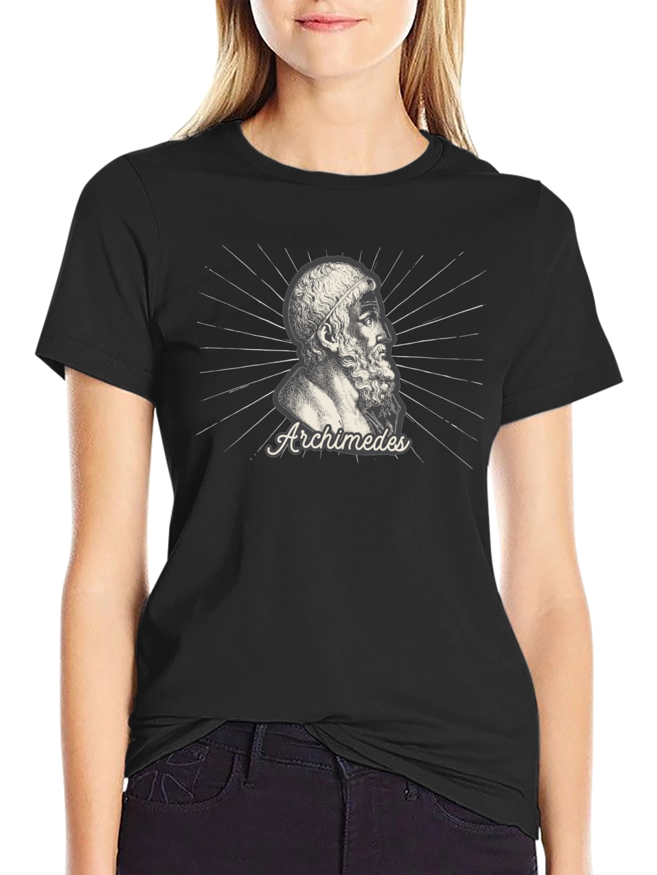 Archimedes Graphic T-Shirt - Black Cotton Tee