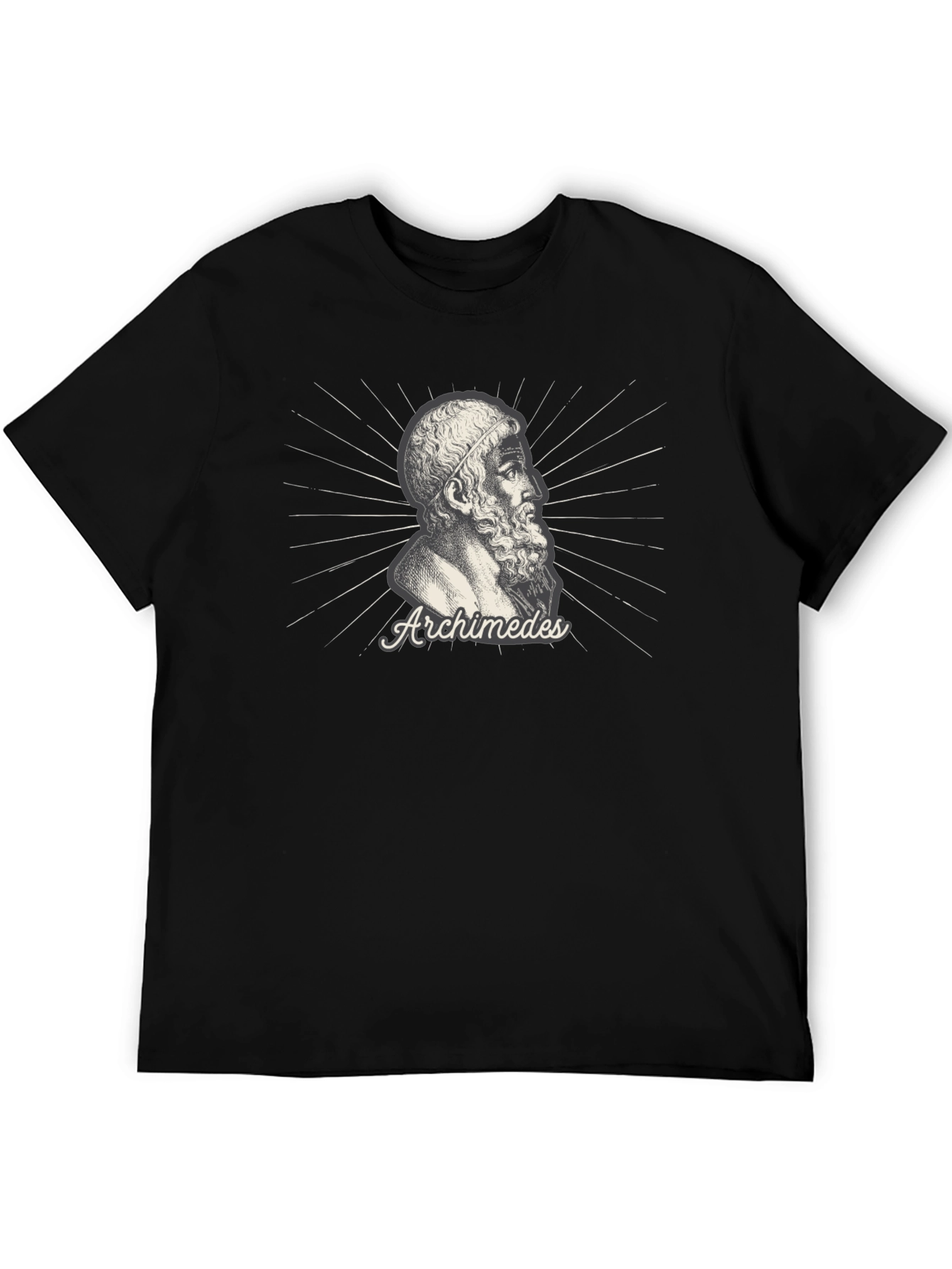 Archimedes Graphic T-Shirt - Black Cotton Tee