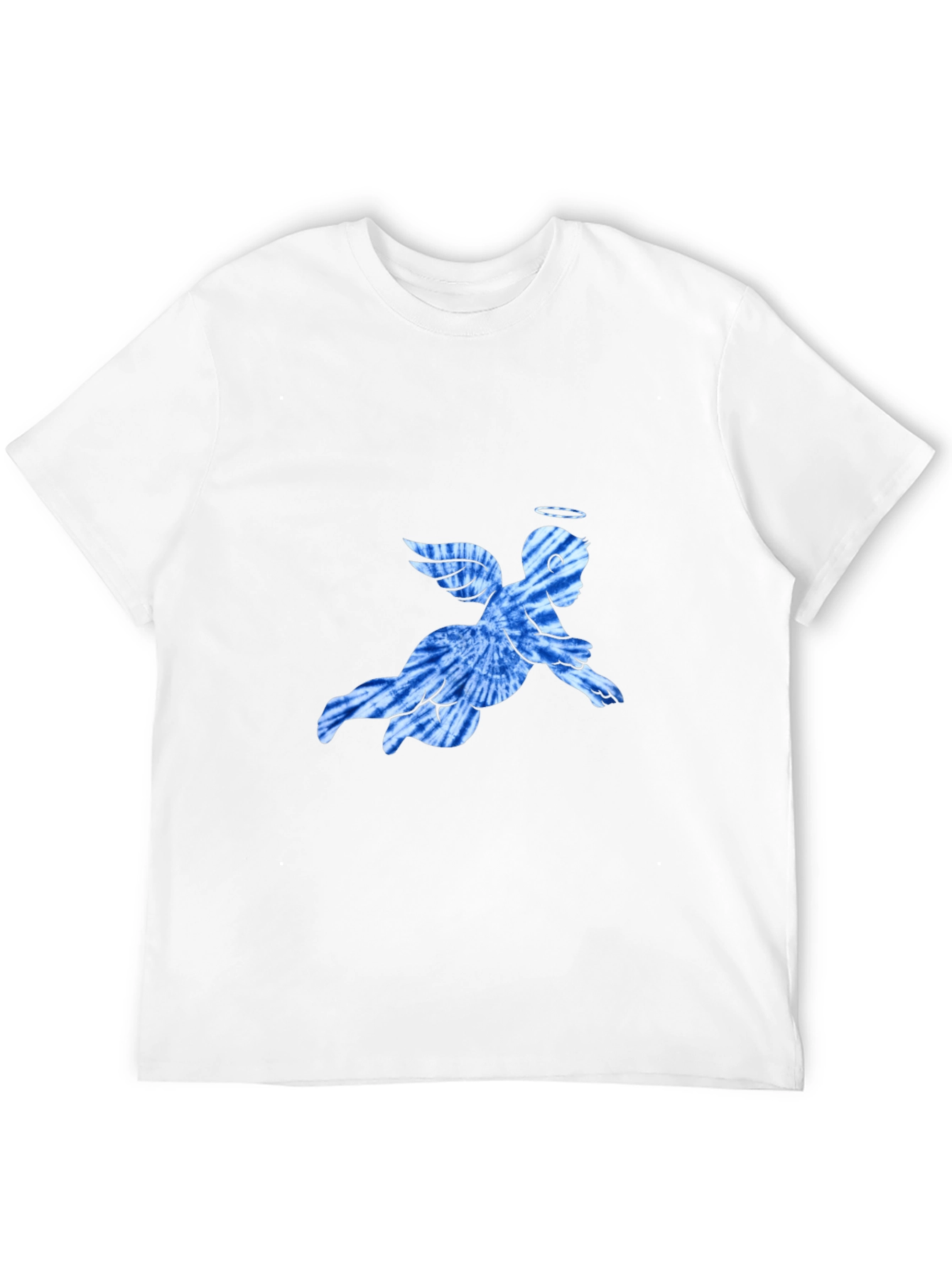 Angel Tie-Dye Graphic Black T-Shirt