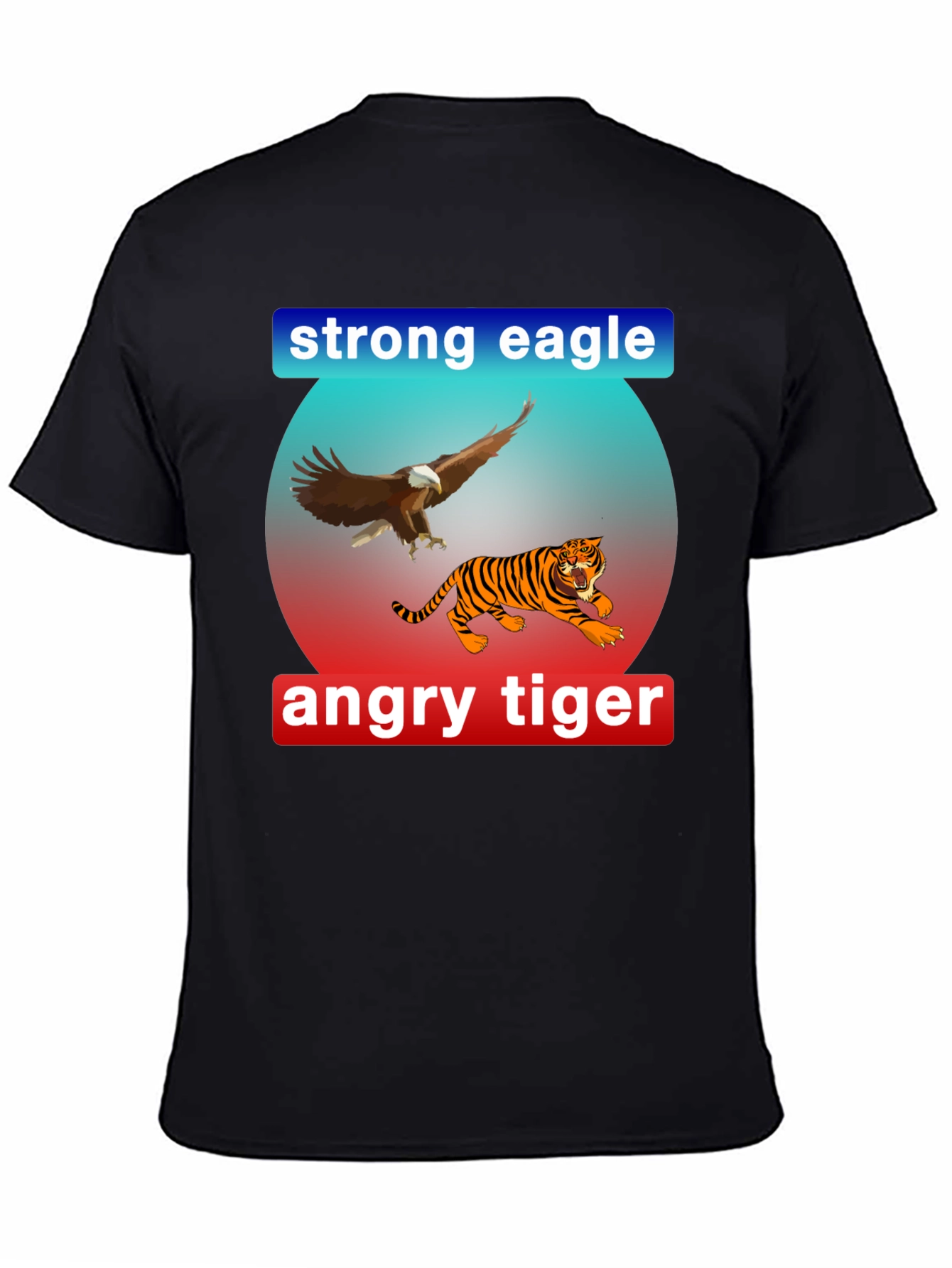Strong Eagle Angry Tiger Graphic Tee