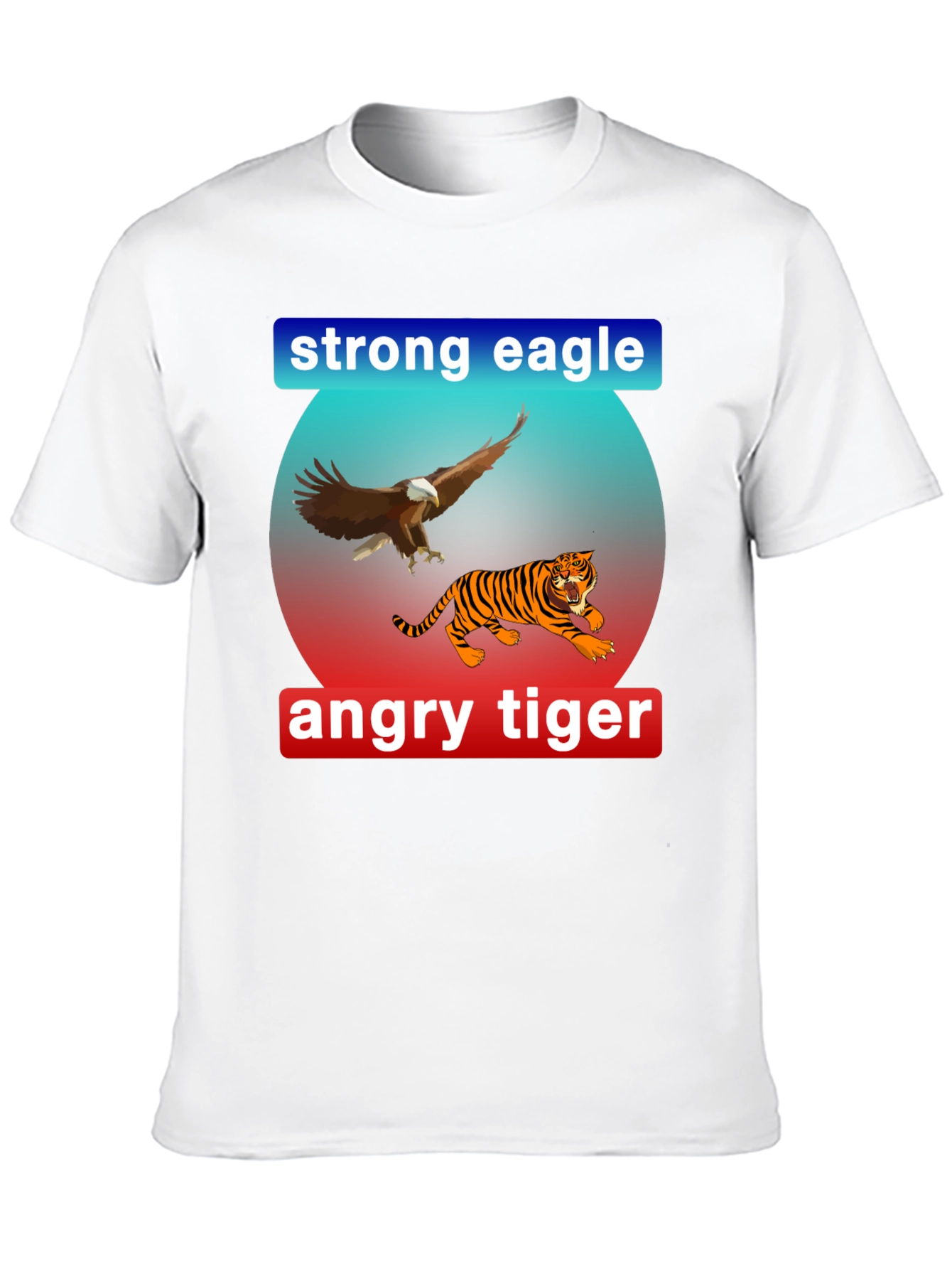 Strong Eagle Angry Tiger Graphic Tee