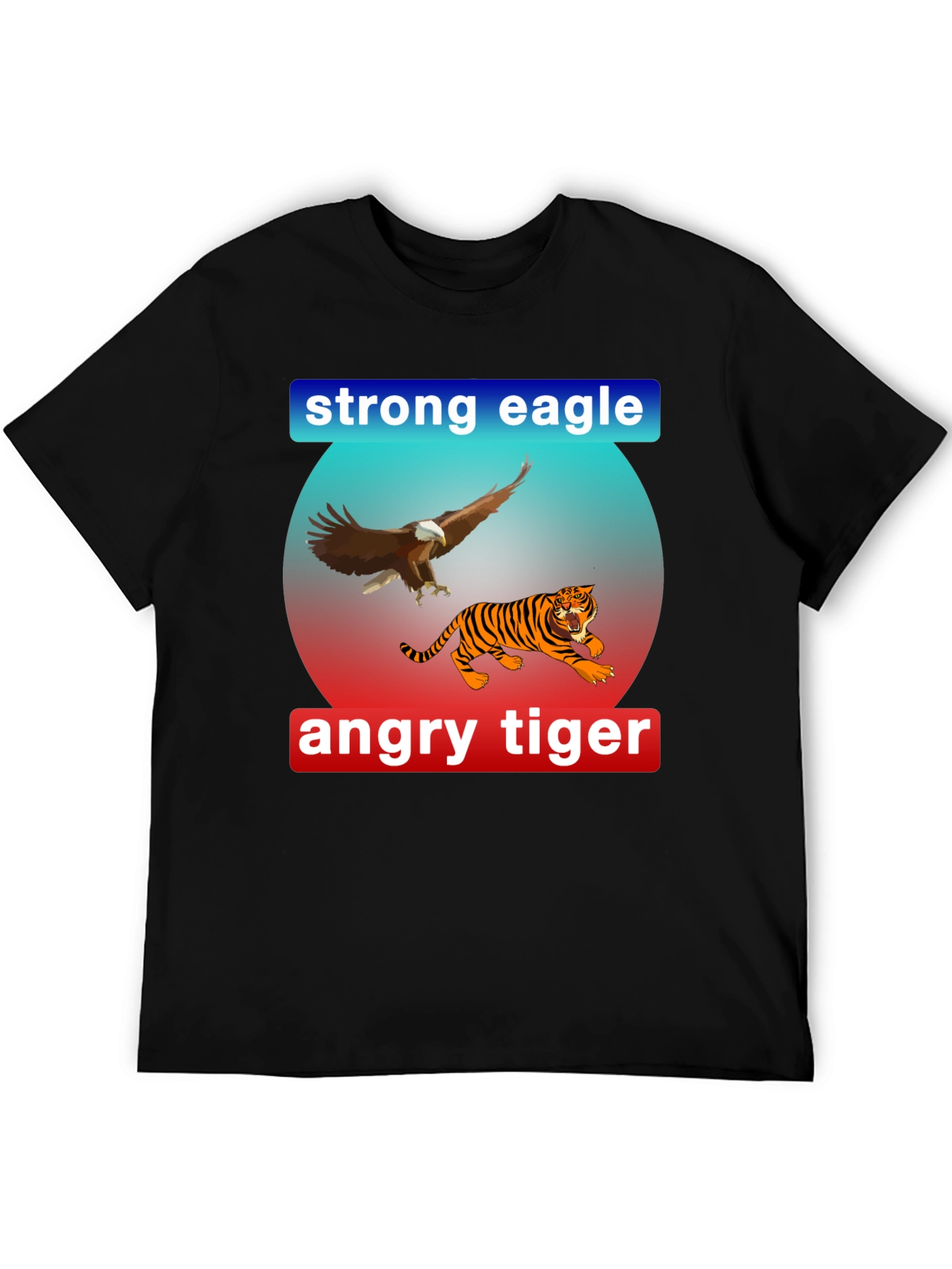 Strong Eagle Angry Tiger Graphic Tee