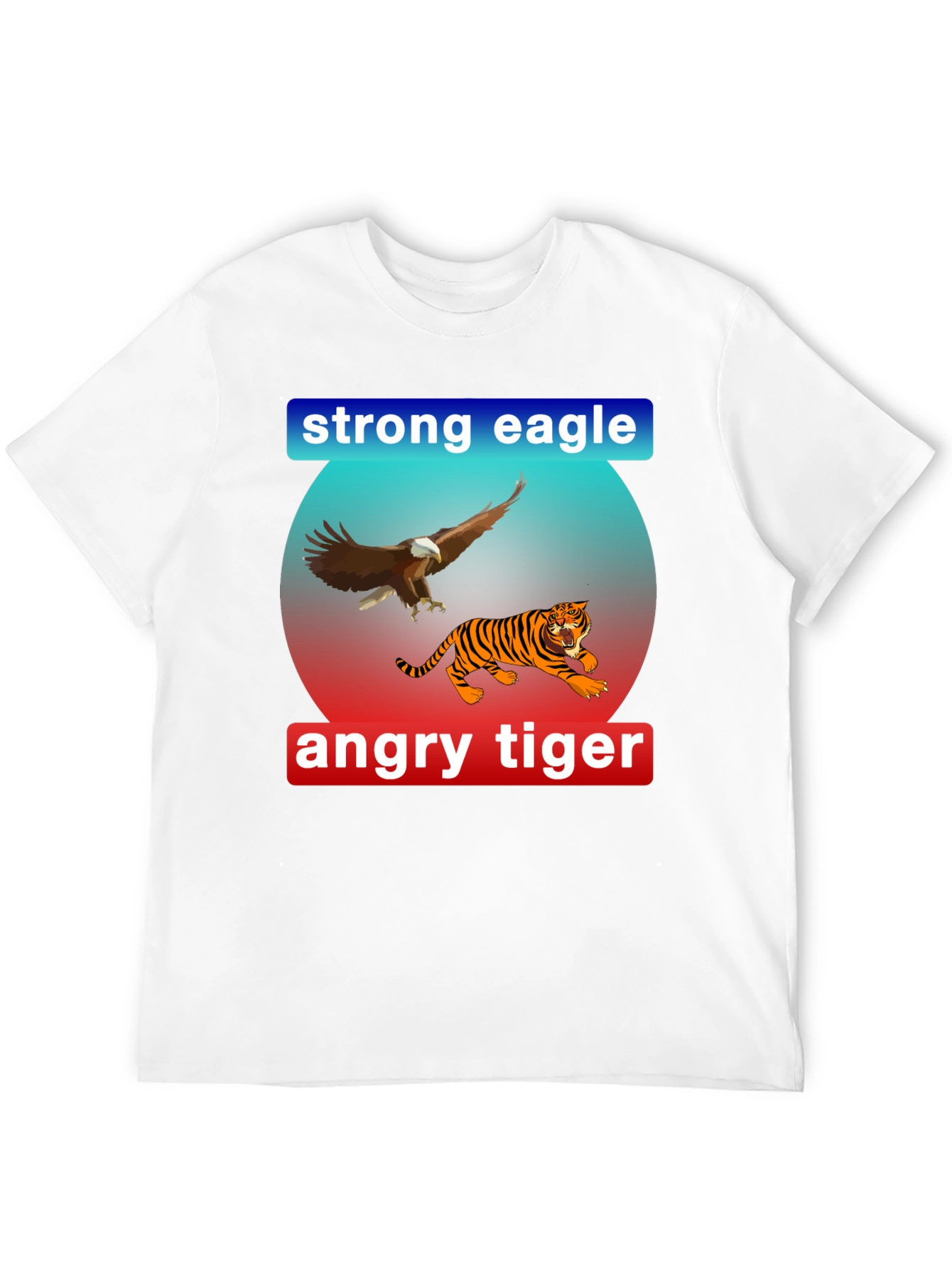 Strong Eagle Angry Tiger Graphic Tee