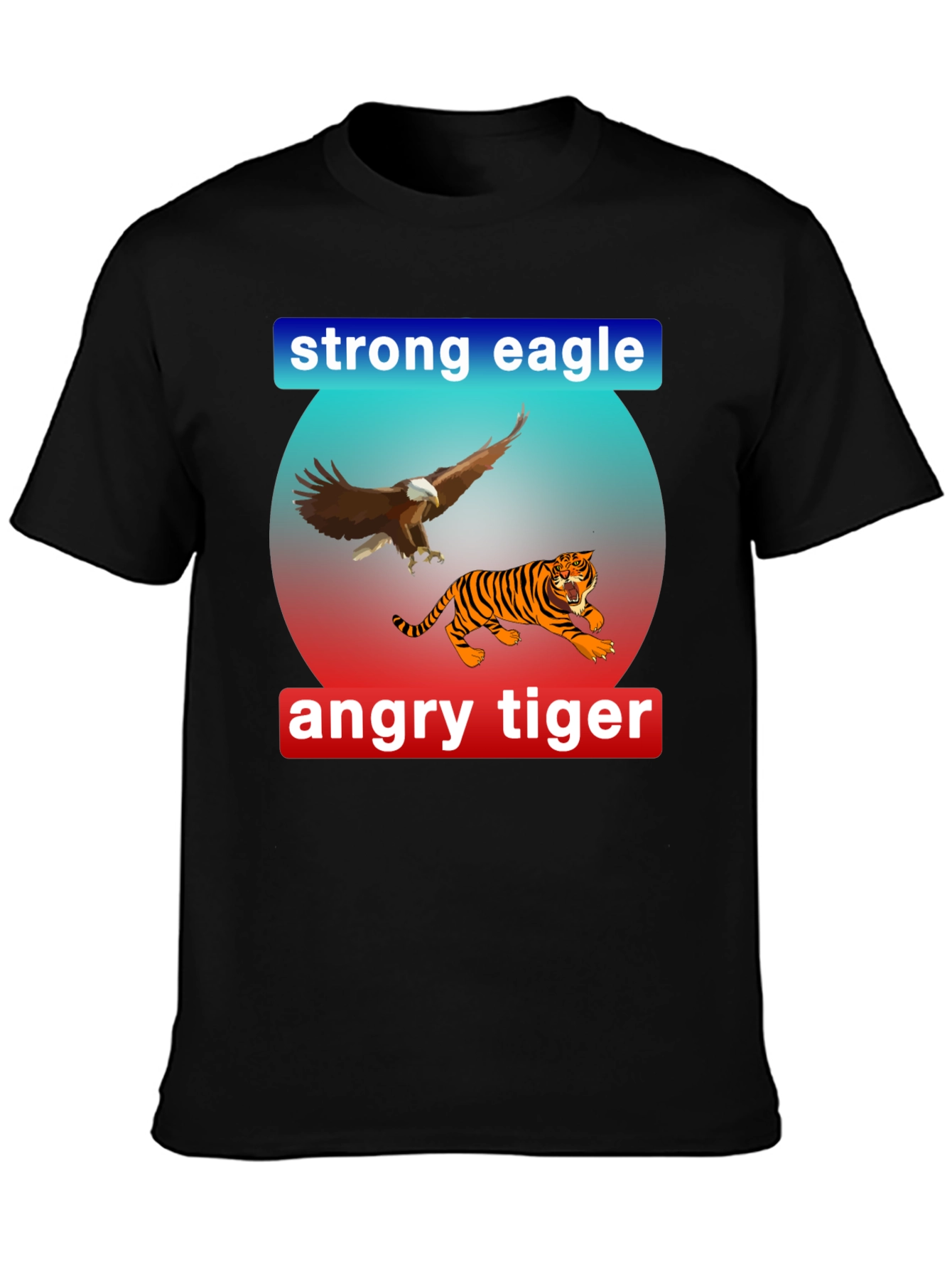 Strong Eagle Angry Tiger Graphic Tee