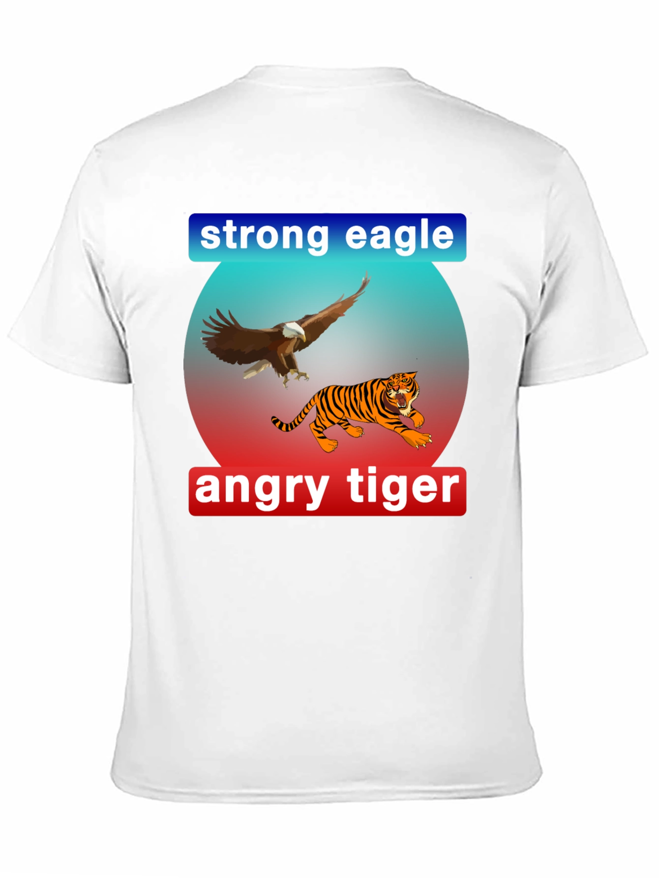 Strong Eagle Angry Tiger Graphic Tee
