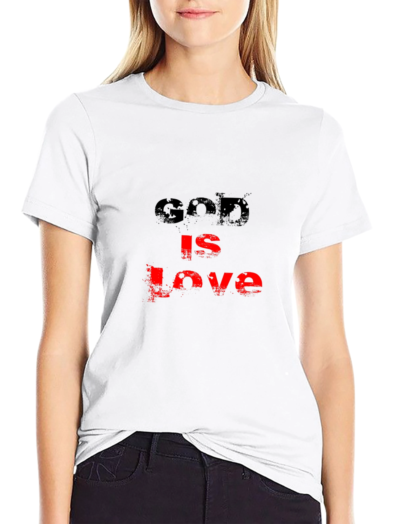 God is Love Graphic T-Shirt - Black