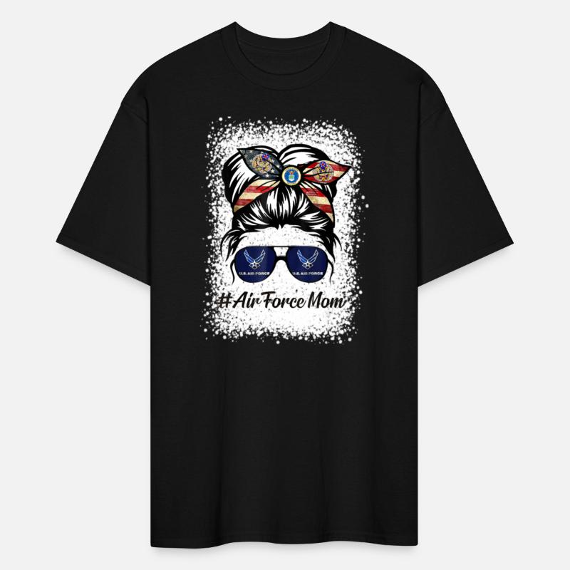 Air Force Mom Messy Bun Sunglasses Military Mom