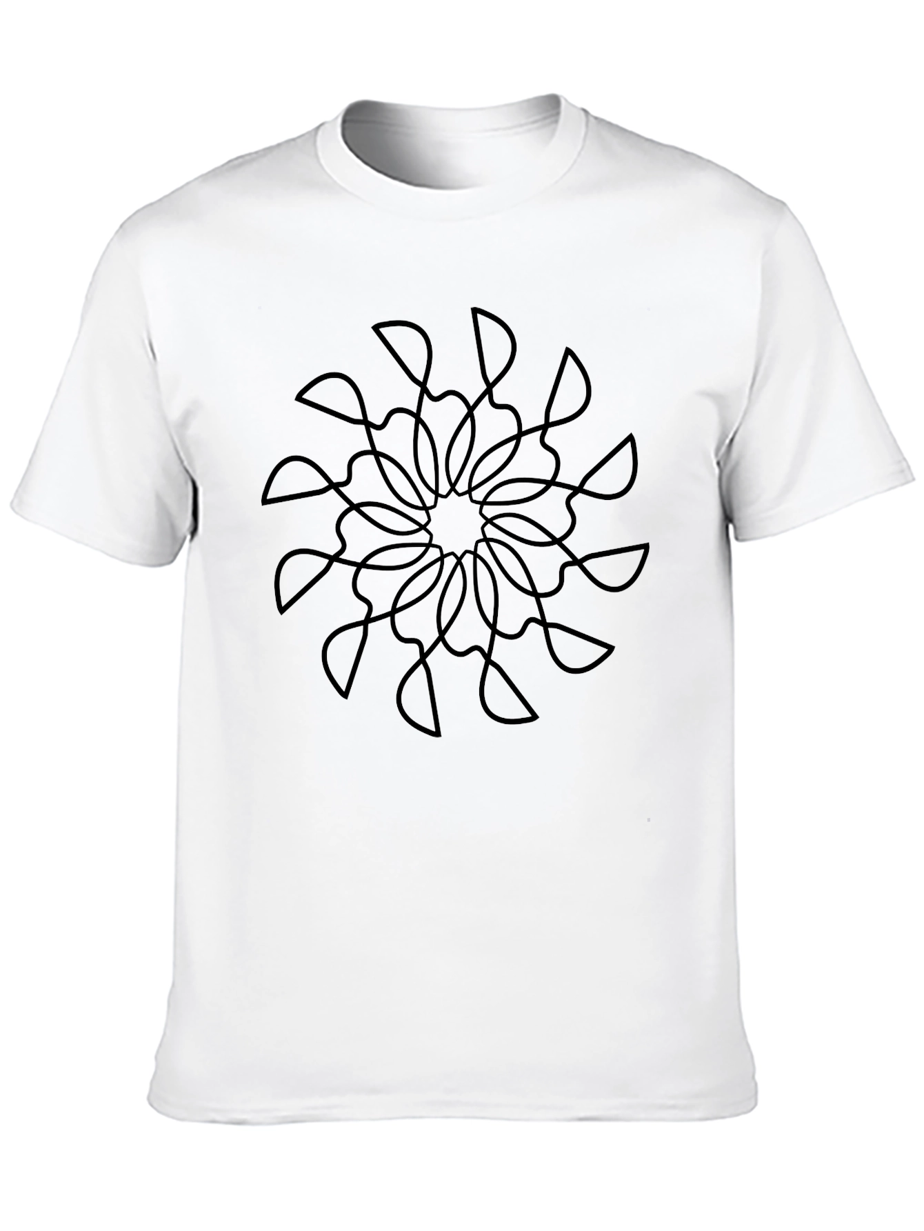 Black Mandala Graphic Tee - Mens Casual Style