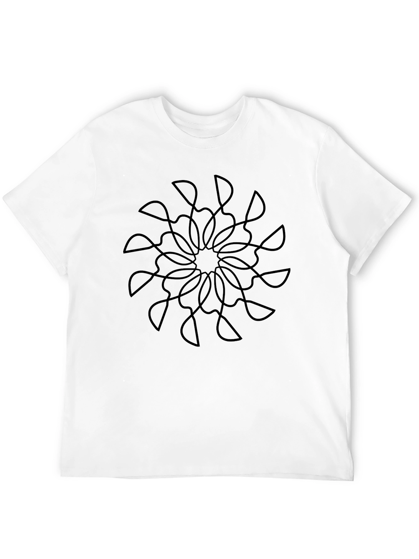 Black Mandala Graphic Tee - Mens Casual Style