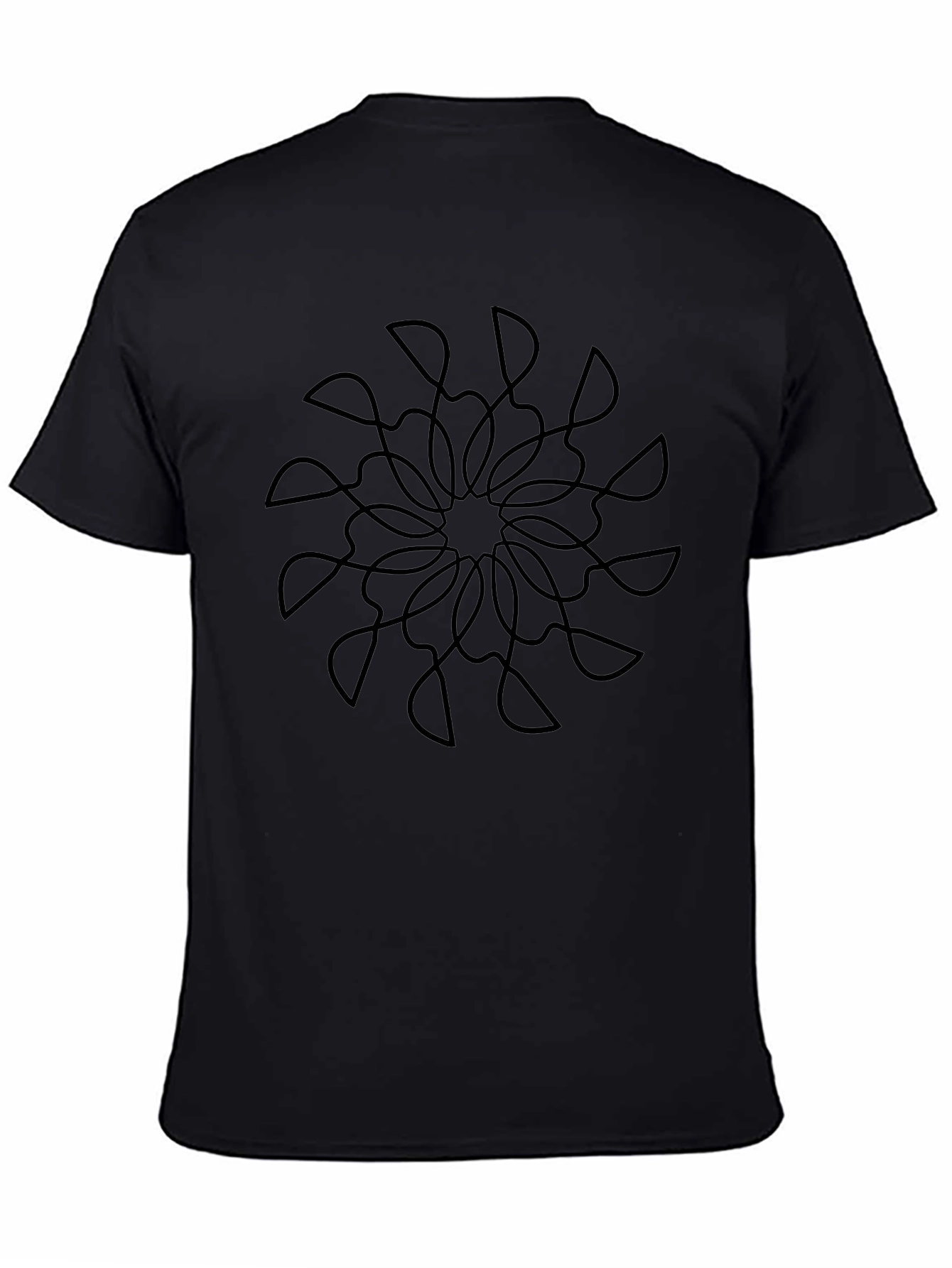 Black Mandala Graphic Tee - Mens Casual Style