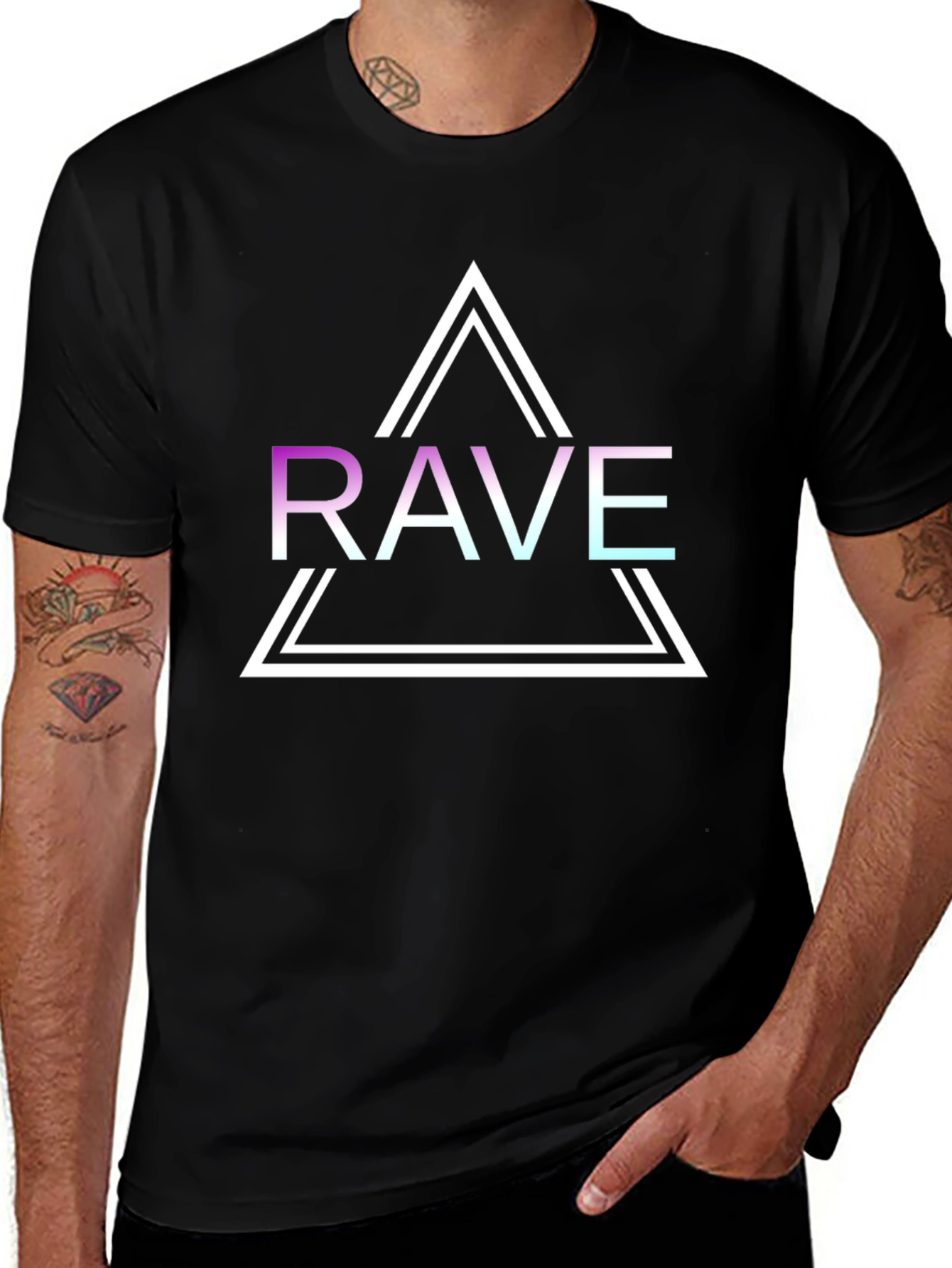 Rave Graphic T-Shirt - Cool Minimalist Design