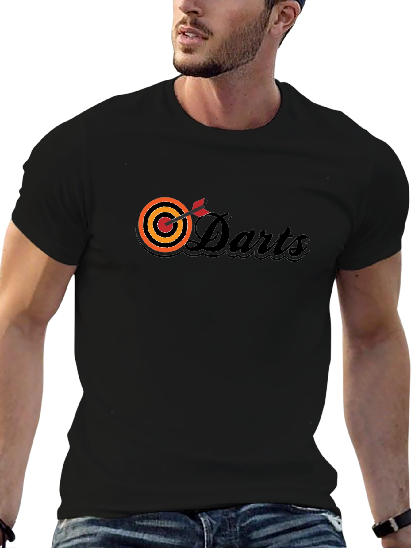 Darts Graphic Tee - Bulls-eye Design