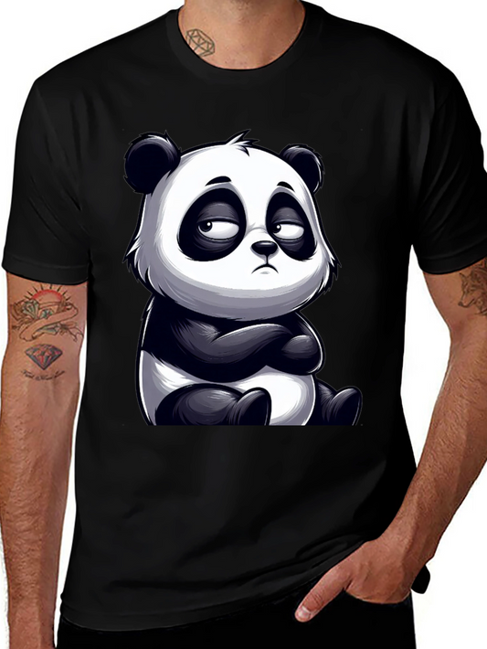 Grumpy Panda Graphic Tee - Unisex Black T-Shirt