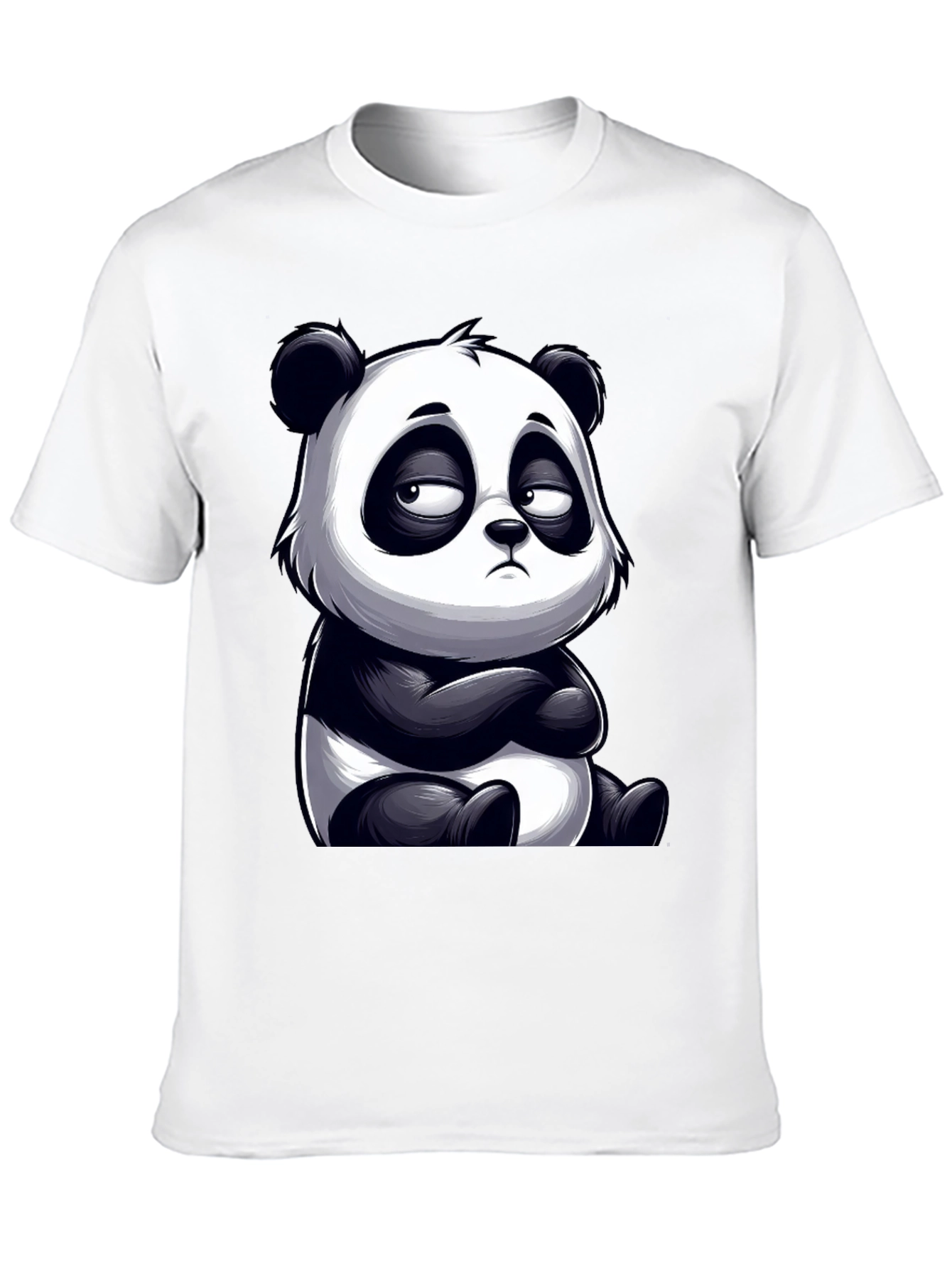 Grumpy Panda Graphic Tee - Unisex Black T-Shirt
