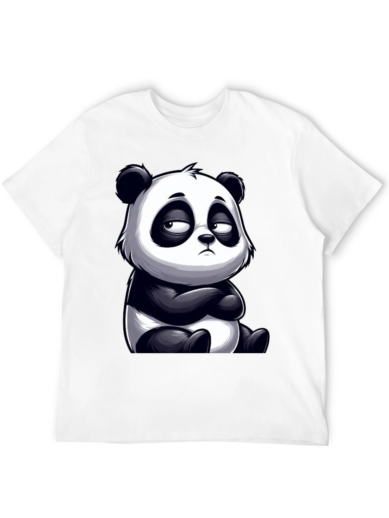 Grumpy Panda Graphic Tee - Unisex Black T-Shirt