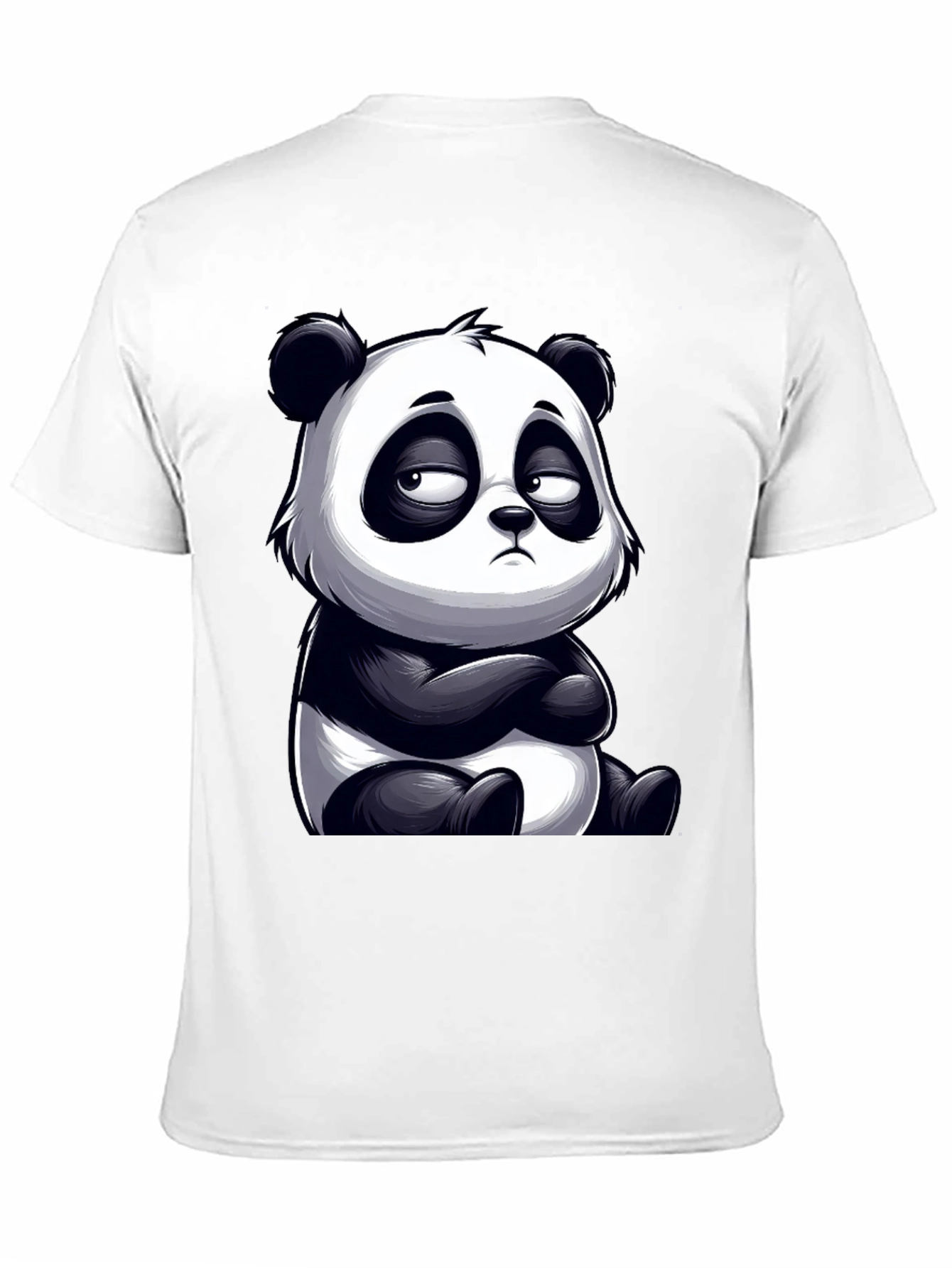 Grumpy Panda Graphic Tee - Unisex Black T-Shirt