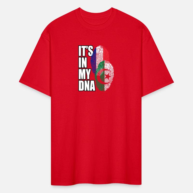 Algerian And French Mix Heritage DNA Flag