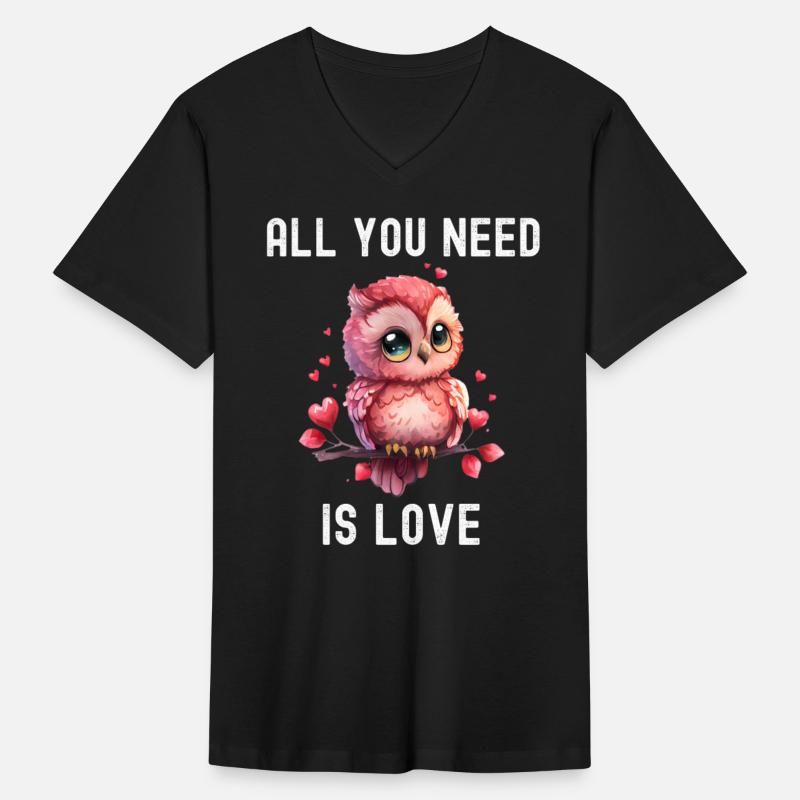 All you need is love with heart Owl Valentine's