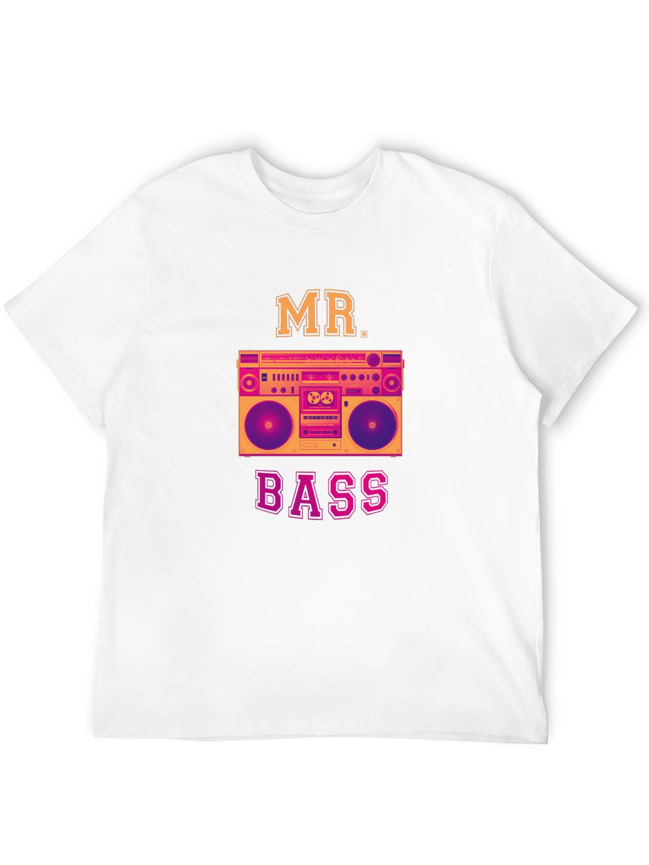 Retro Mr. Bass Boombox Graphic T-Shirt