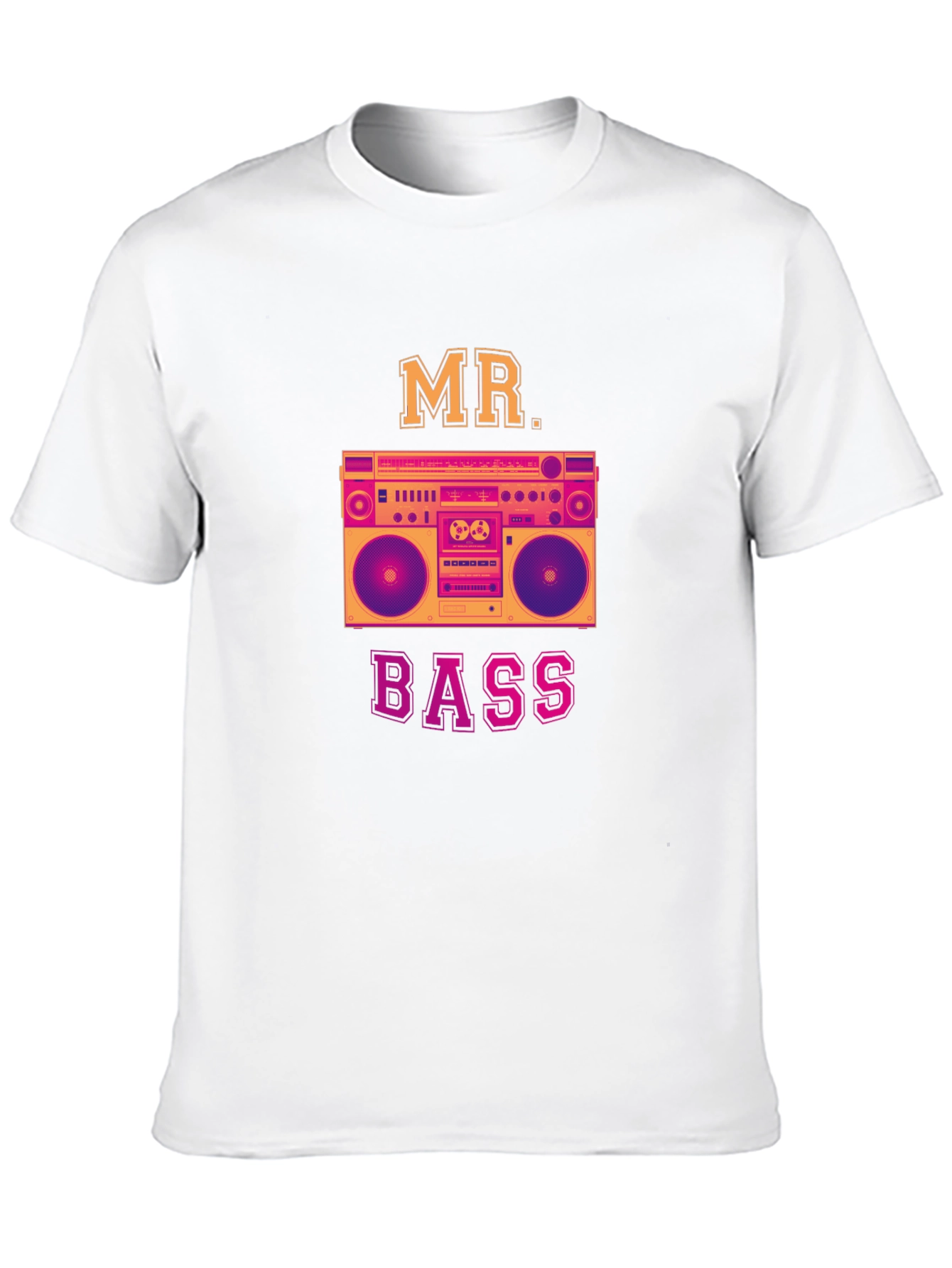 Retro Mr. Bass Boombox Graphic T-Shirt