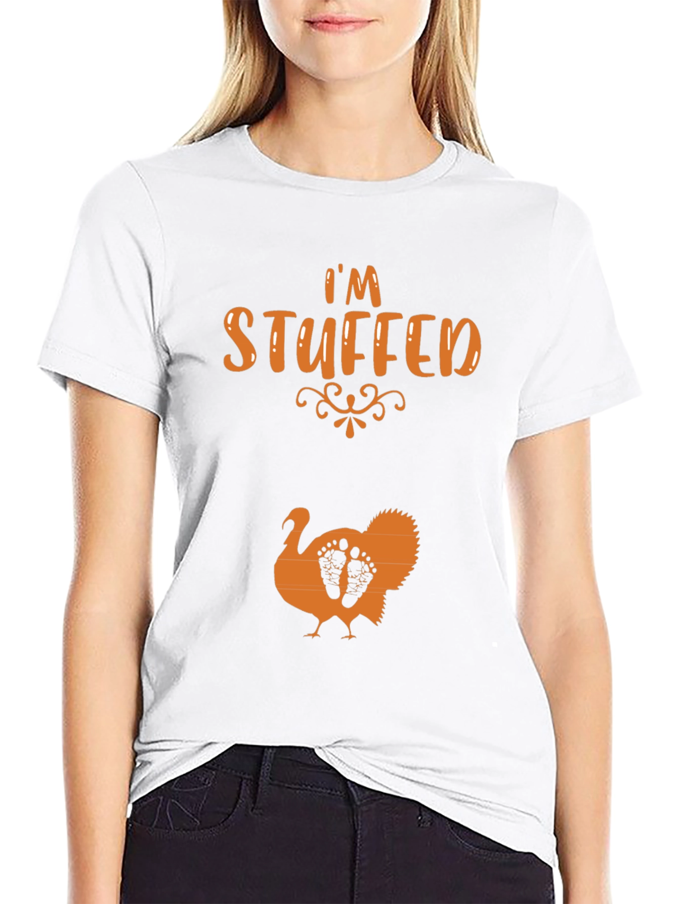 Im Stuffed Thanksgiving Pregnancy T-Shirt