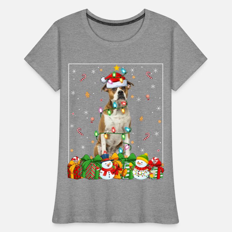 American Bulldog Christmas Dog Lights