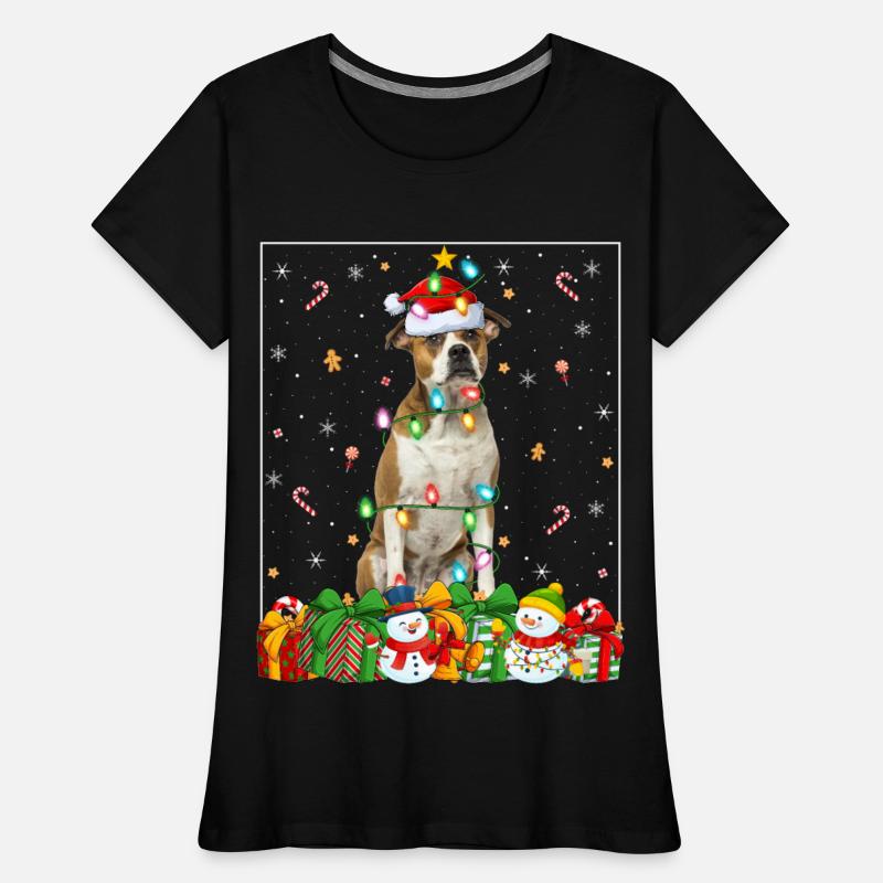 American Bulldog Christmas Dog Lights