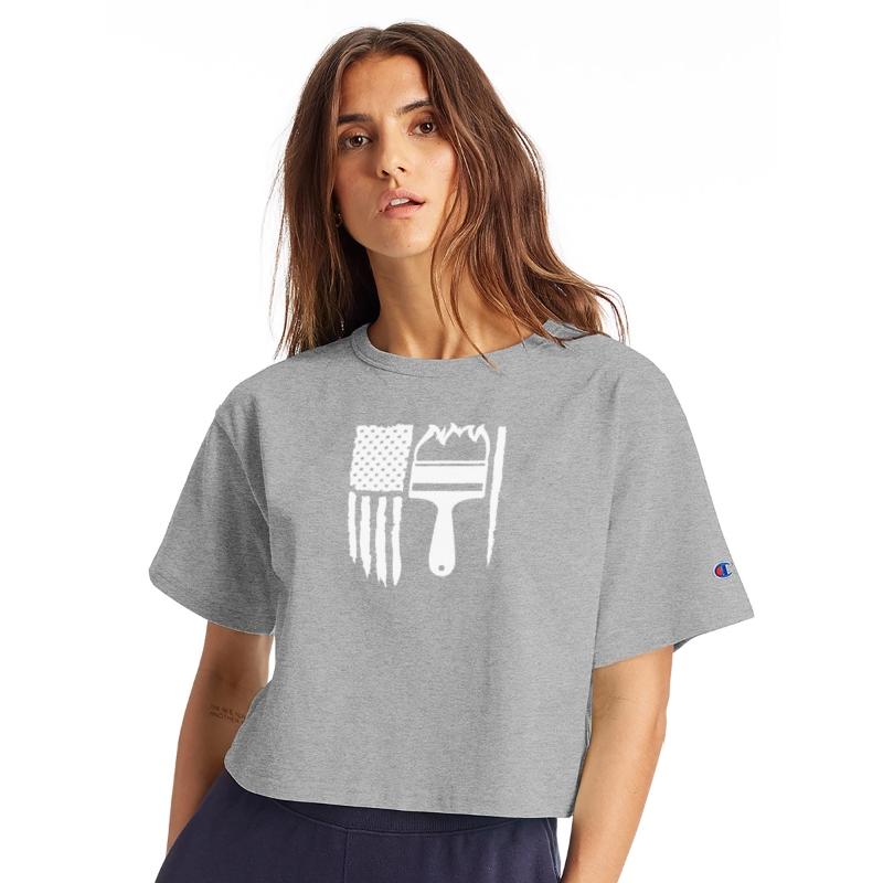American Flag Painter Brush Design