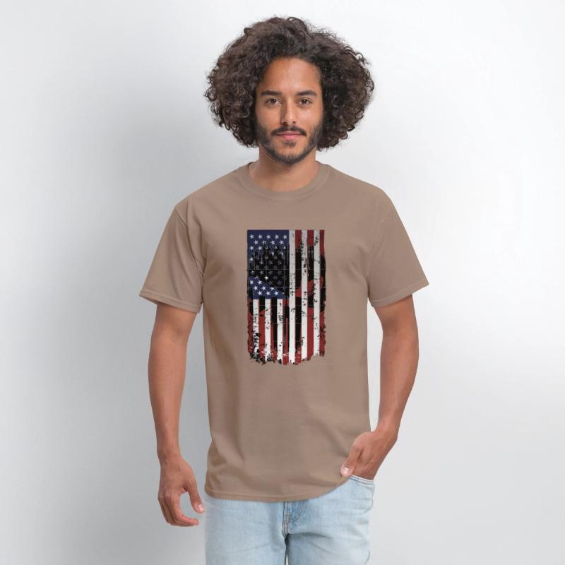 American Flag with Skull