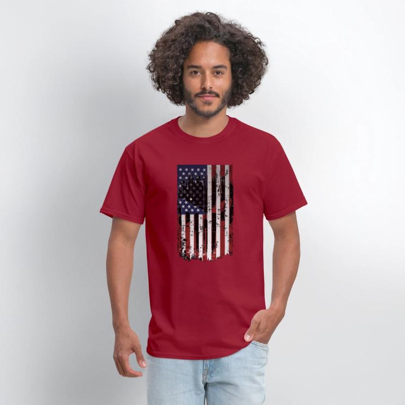 American Flag with Skull