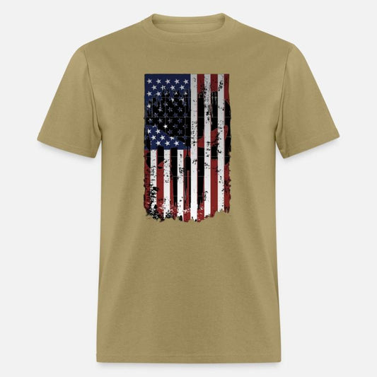 American Flag with Skull